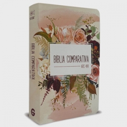 Bíblia comparativa extra grande RC - NVI- Flor de Henna